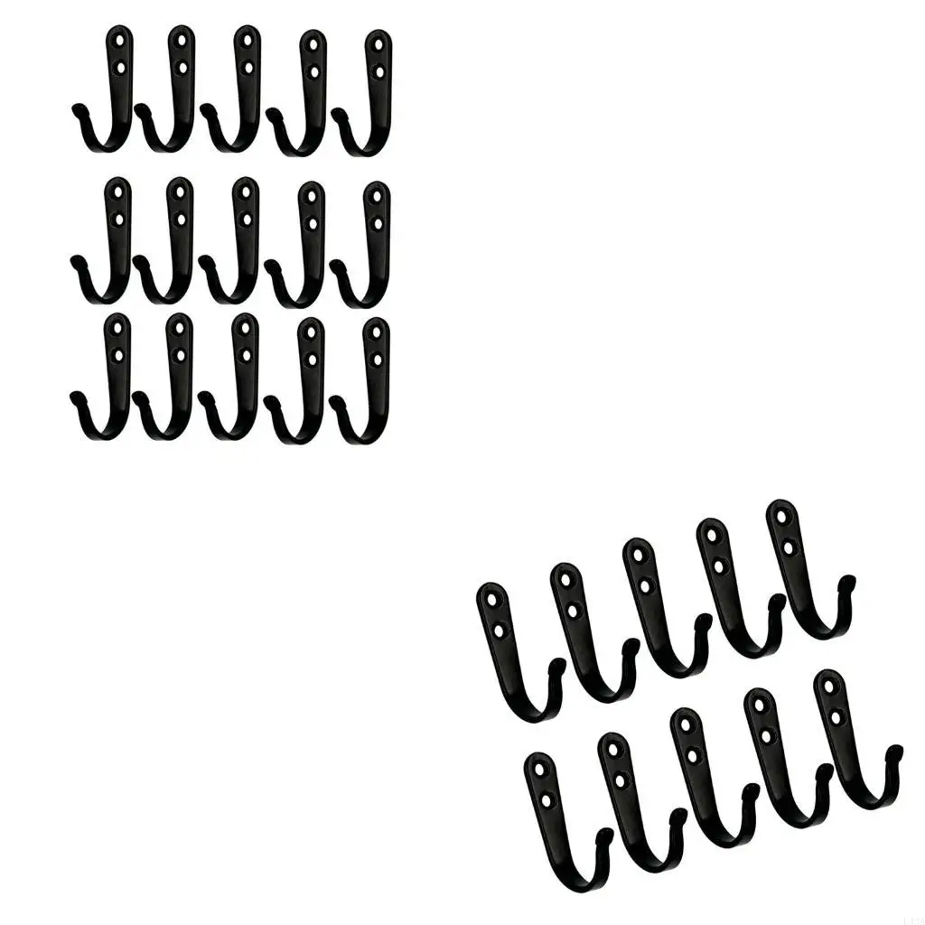 L43A Wall Mounted Coat Hook Metal Wall Hook Towel Hanger With Screws Metal Hanger Coat Hat Hanger Hardware Storage Rack