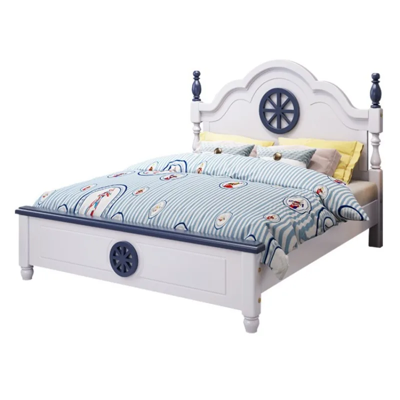 Solid wood children's bed, simple adolescent 1.2-meter small apartment bed