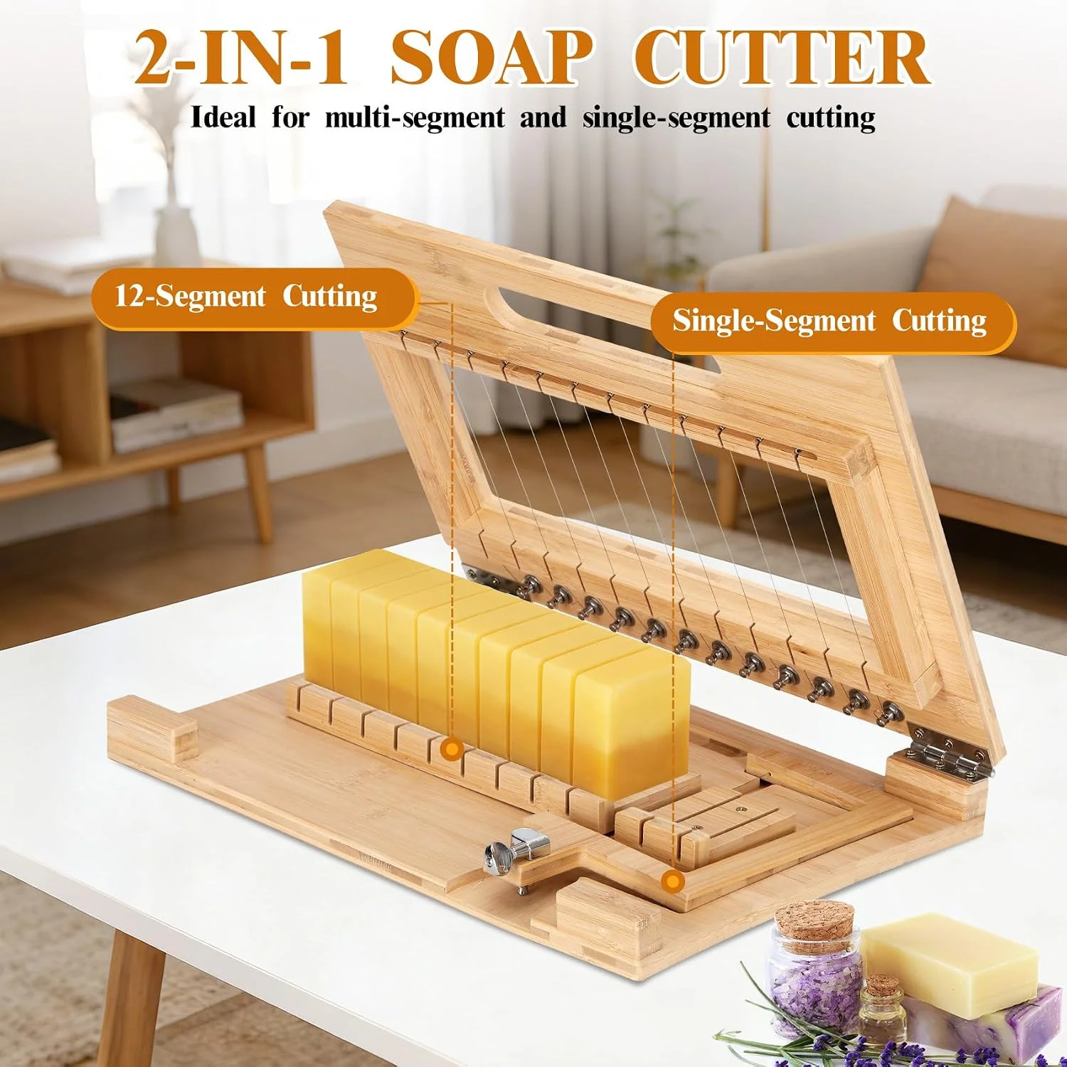Multi-purpose Bamboo Cutting Tool Handmade Soap Slicer Bread Toast Cutter Home Kitchen Hand Cutting Gadget