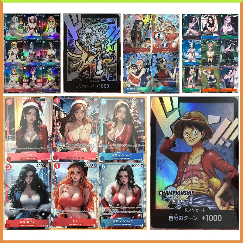 

Anime ONE PIECE DIY ACG Battle Game Cards Perona Hancock Nami Ulti Yamato Luffy Toys for boys Collectible Cards Birthday Present