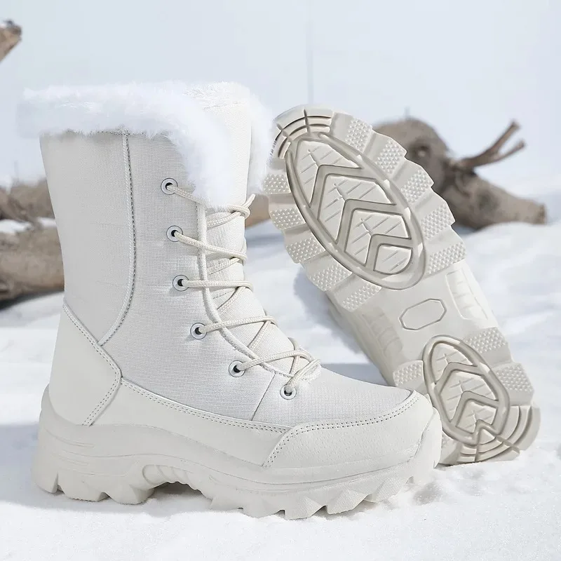 

Women Mid-calf Boots 2026Winter New High-top Cotton Shoes Plush Warm Snow Boots Fashion Casual Winter Boots Botas Invierno Mujer