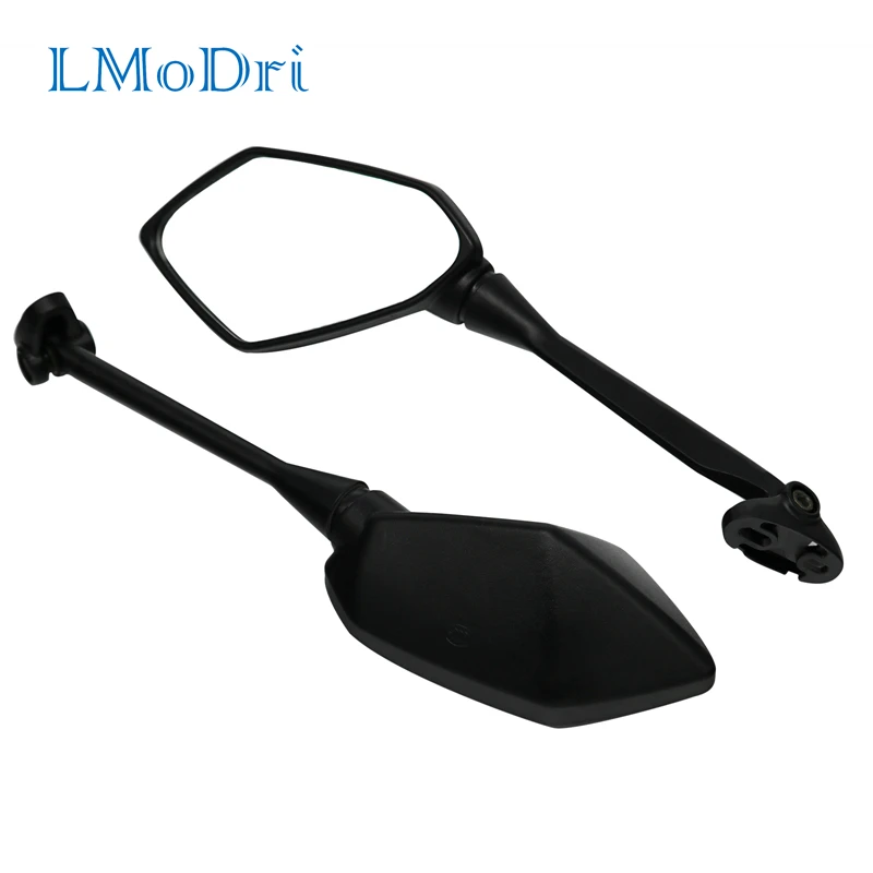 LMoDri Racing Motorcycle Mirrors Sport Bike Scooter Rear View Mirror For Honda CBR F4 HYOSUNG GT Kawasaki Ninja Long Rod 2Pieces