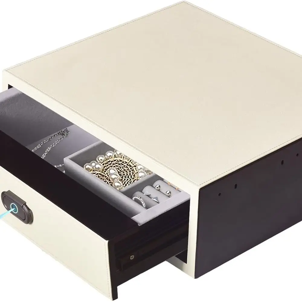 

Биометрический сейф с доступом по отпечаткам пальцев — 18,89 x 5,98 x 15,82, надежное хранилище для ювелирных изделий и огнестрельного оружия с автоматическим выдвижным ящиком, бесшумный