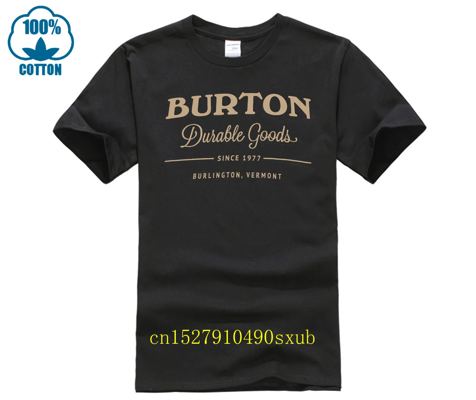 Camiseta informal 100% de algodón con estampado para hombre, camiseta Popular con Logo de Snowboards Burton, nueva
