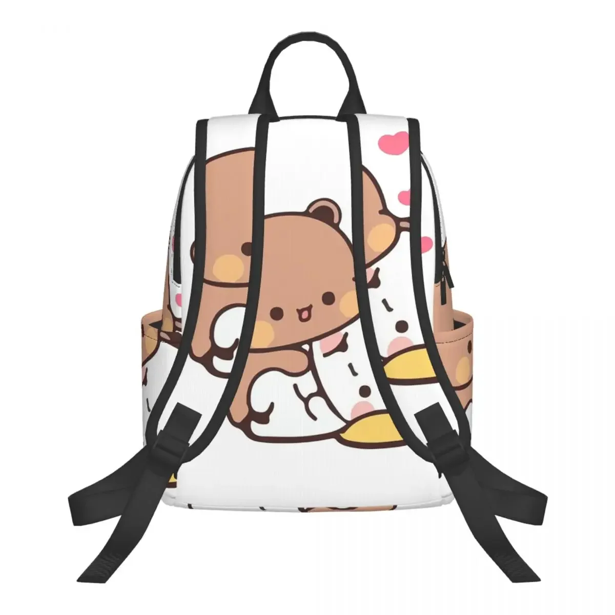 Peach And Goma Bubu Dudu Balloon Student Backpack School Bag Hiking Travel Daypack for Boys Girls Bookbag Shoulder Bags