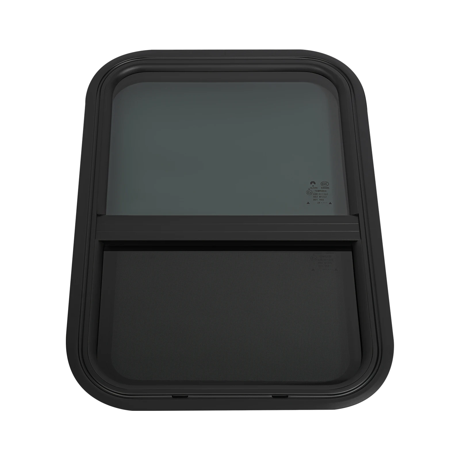 حزمة من قطعتين من نوافذ RV، نافذة جانبية RV، نافذة منزلق عمودية RV، لـ RVs، Campervans، القوافل، المقطورات، أسود، 15 بوصة عرض × 22 بوصة ارتفاع #5