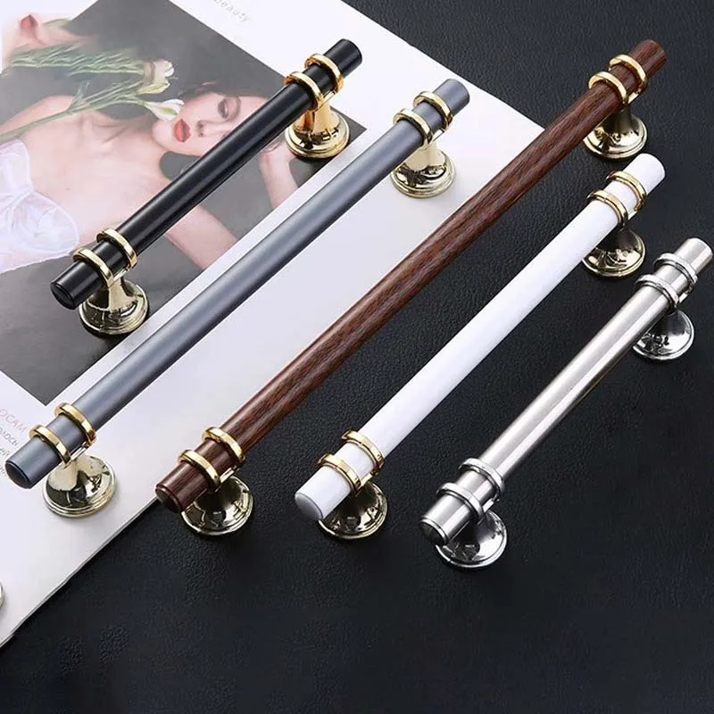 

New Type of Aluminum Cabinet Door Handle Wardrobe Wardrobe Door Handle Drawer Handle Round Tube Long Strip Light Luxury Handle