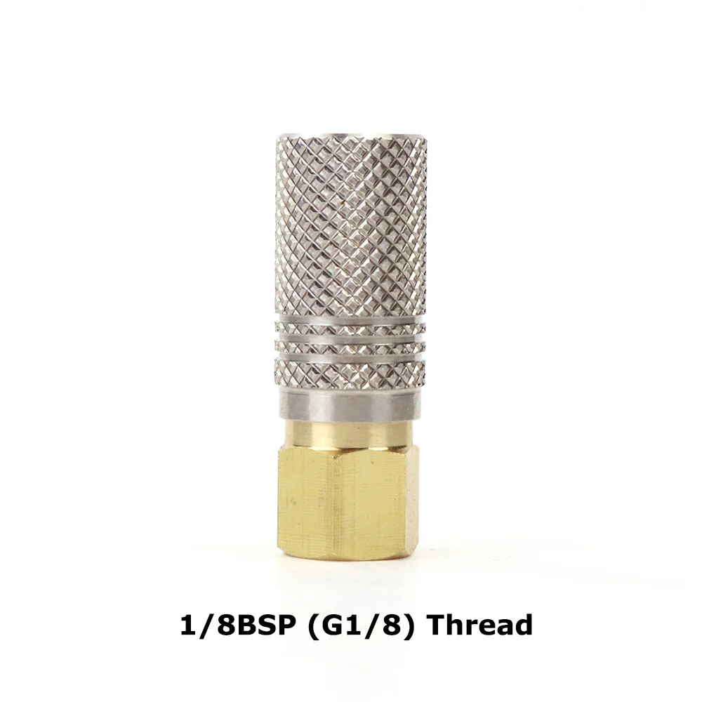Verlengde Lucht Opladen Snellader Adapter Met 1/8npt 1/8 Bsp (G1/8) Draad Of Snelstekker - afbeelding 1