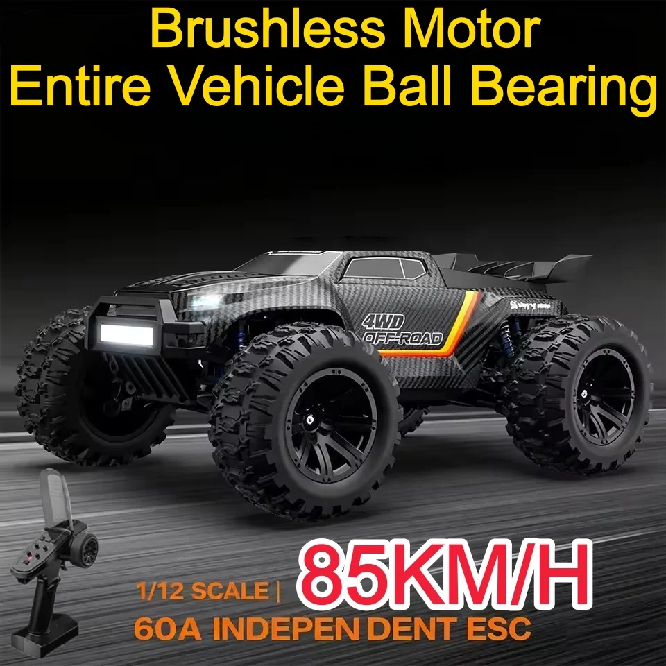 

1/12 Радиоуправляемый автомобиль, бесщеточный, 85 км/ч, 4WD, автомобиль с дистанционным управлением, модель внедорожника, RC Drift Racing, металлическая коробка передач 60A, бесщеточный ESC