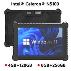 10.1 inch IP67 2D Barcode Scanner Waterproof Industrial Rugged Windows 10 Pro Tablet PC Win11 Intel N5100 4G/WIFI/Bluetooth