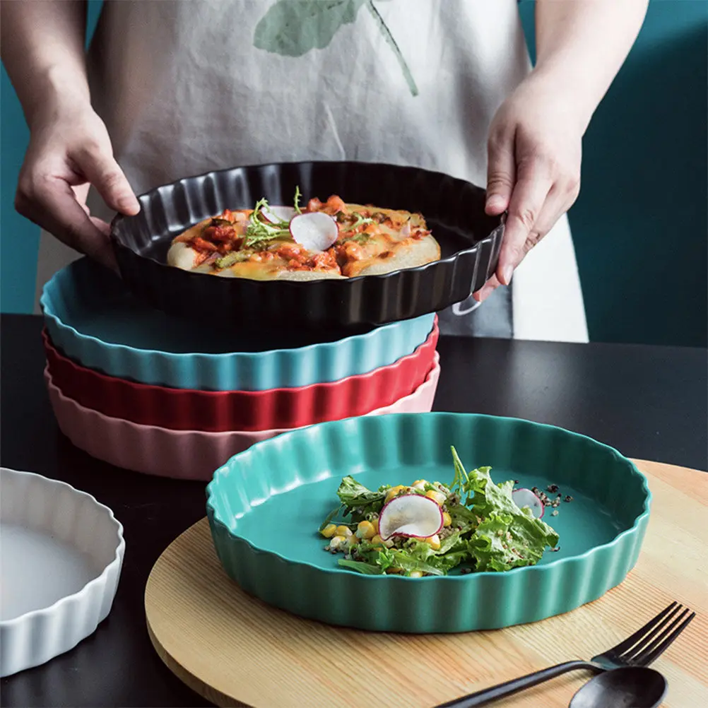 Black Ceramic Dinner Plate – Modern Chic Tableware for Home, Restaurant, Daily & Festive Use, Microwave & Freezer Safe