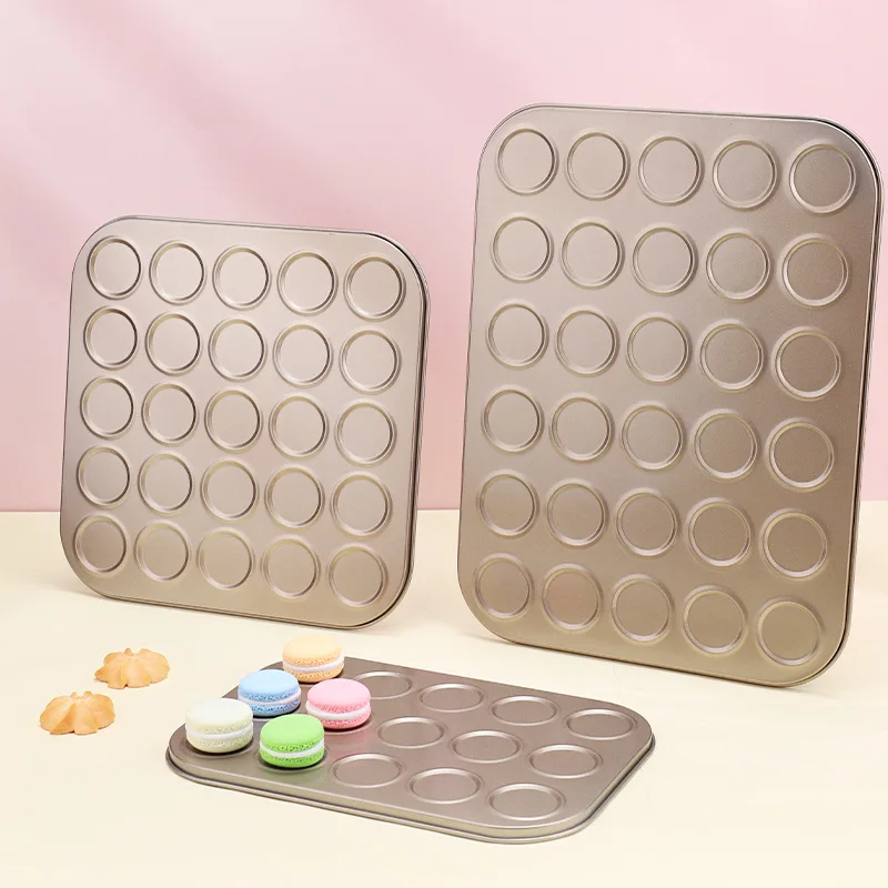 Round Nonstick Carbon Steel Cookie Macaron Crisp Baking Tray Oven Pan Cake Mold Kitchen Tool Durable Premium High Quality Use