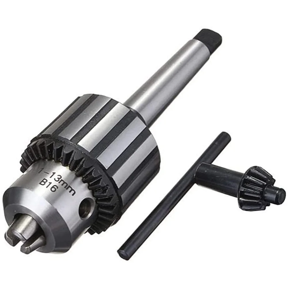 Heavy Duty Drill Chuck 1/2 Inch Capacity with MT2 Morse Taper 2 Tool Holder and K32 Key (MT2-B16 -13mm)