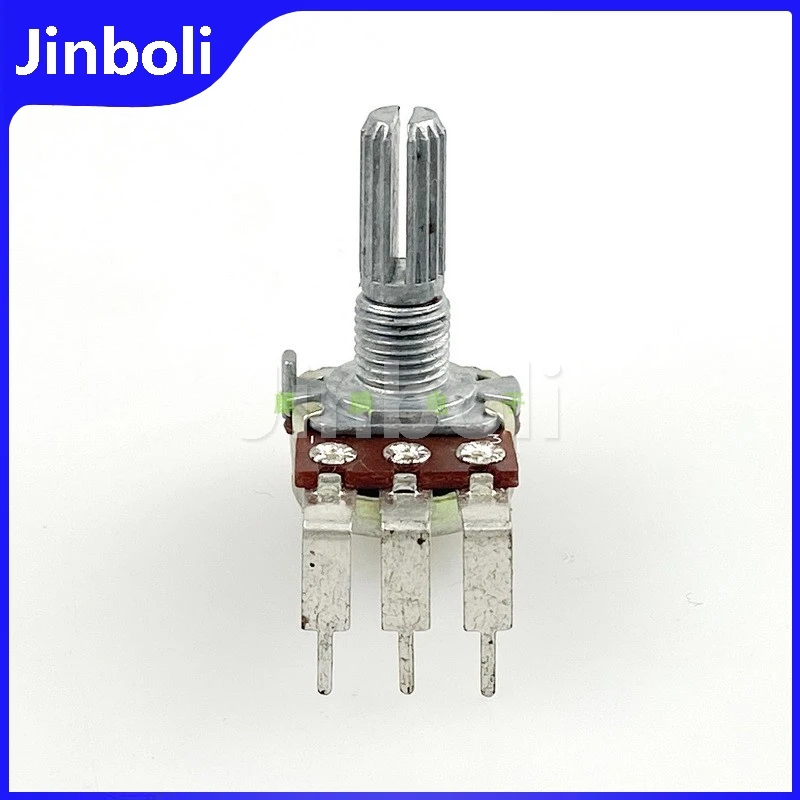 5PCS Vertical Single R16 Type WH148 Guitar Effector Amplifier Audio Potentiometer B10K B50K 3Pins Bent Foot Flower Shaft 20MM