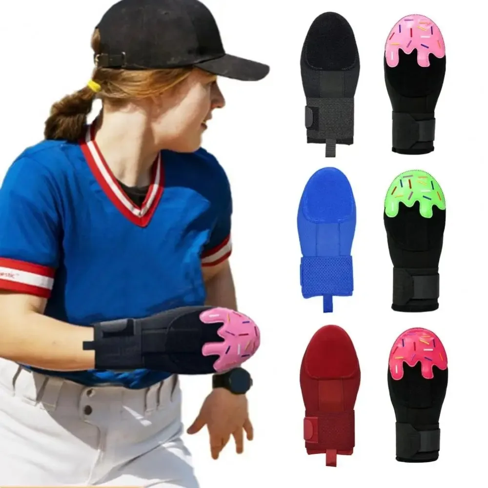 

Icecream Baseball Sliding Mitt Glove Left Right Adjustable Wrist Protective Glove Universal Compression Strap Softball Glove