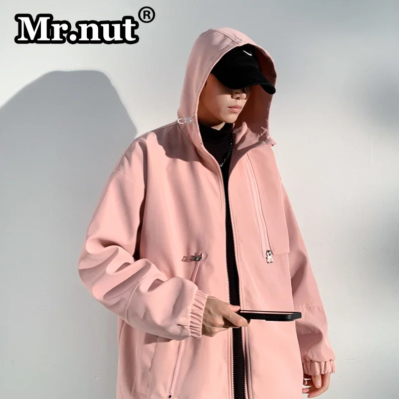 Mr. Moer Waterdichte Sport Outdoor Jassen Heren Trendy Losse Jas Casual Kleding Populaire Camping Klimpak Hoodie Overjas