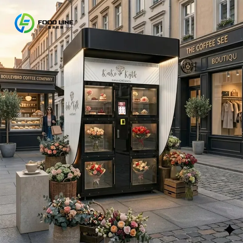 Customized Automatic Flower Vending Machine 10-Grid Fridge Automatic Fresh Flower Vending Machine for Flower
