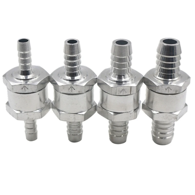 Aluminum Alloys Line Check Valves Single Way Flows Control Inline Nonreturn Valves for Auto Motorbikes Ship Easy to Use