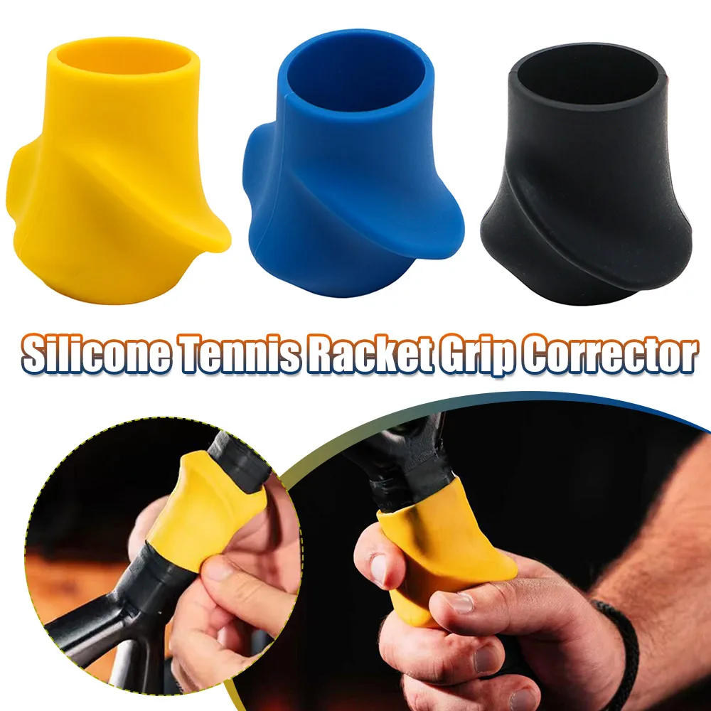 Silicone Tennis Racket Grip Corr Reusable Pickleball Racket Swing Trainer Anti-Slip for Badminton Padel Pickleball Training
