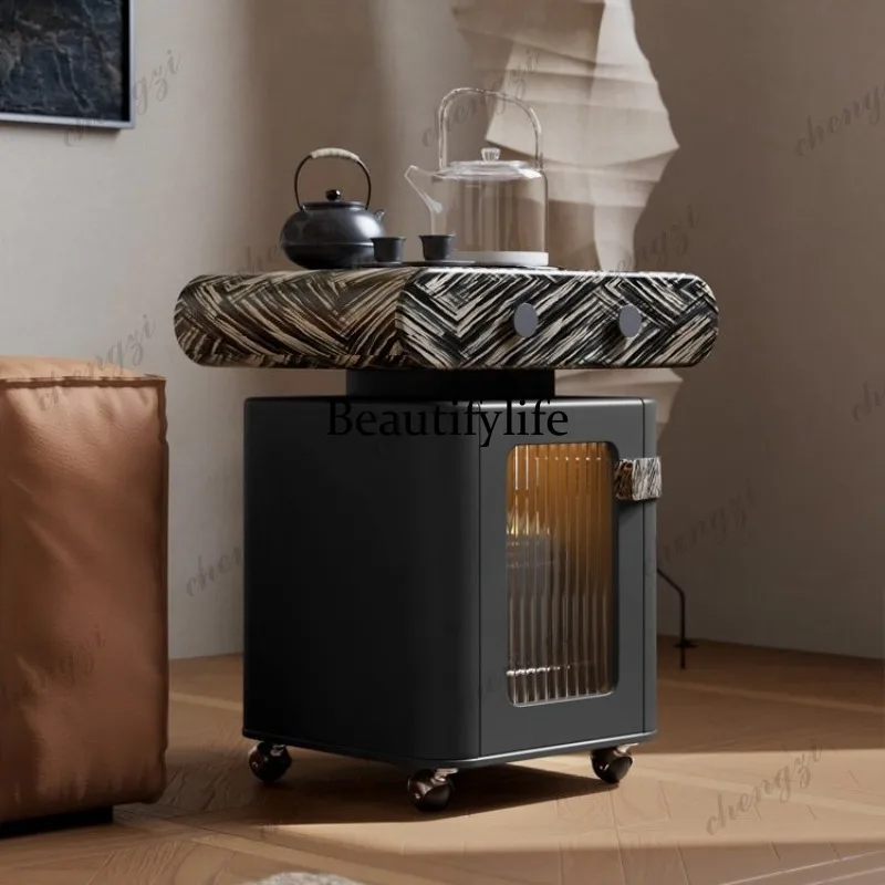 Minimalist multi-functional sofa edge can be moved, tea table, antique small apartment, living room balcony, tea cart