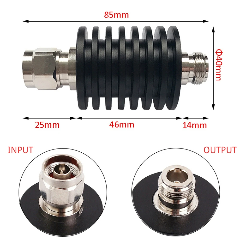 25W N Male To Female Fixed Attenuator DC-3GHz/4GHz 50Ohm 1db.3db.5db.6db.10db.20db.30db.40dB