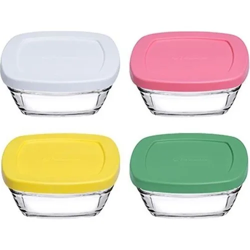 Pasabahce Pudding 96840 Storage Container Colorful 4'lü 310 cc