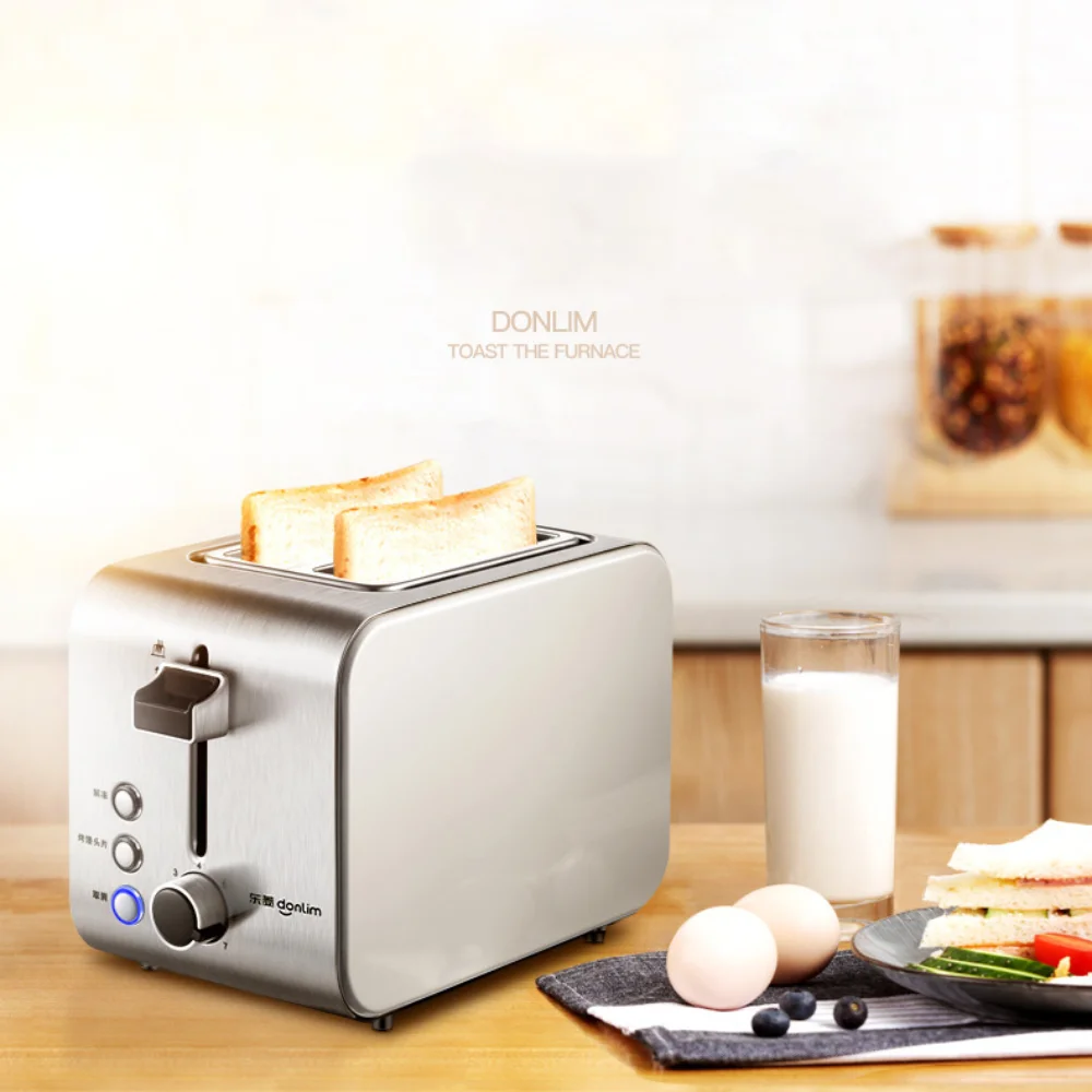 Toaster 1PC Stainless Steel Toaster Oven Double Sided Toast Heated Toast Sandwich Home Automatic Breakfast Machine