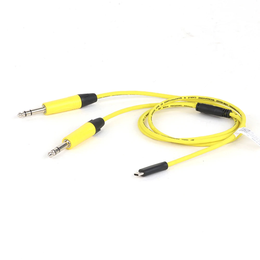 USB C to Dual 6.35/6.5mm Stereo Y Splitter Cable, USB Type C to Dual 1/4 inch TRS Audio Cord for Tablet,Laptop,Amplifier,Mixer