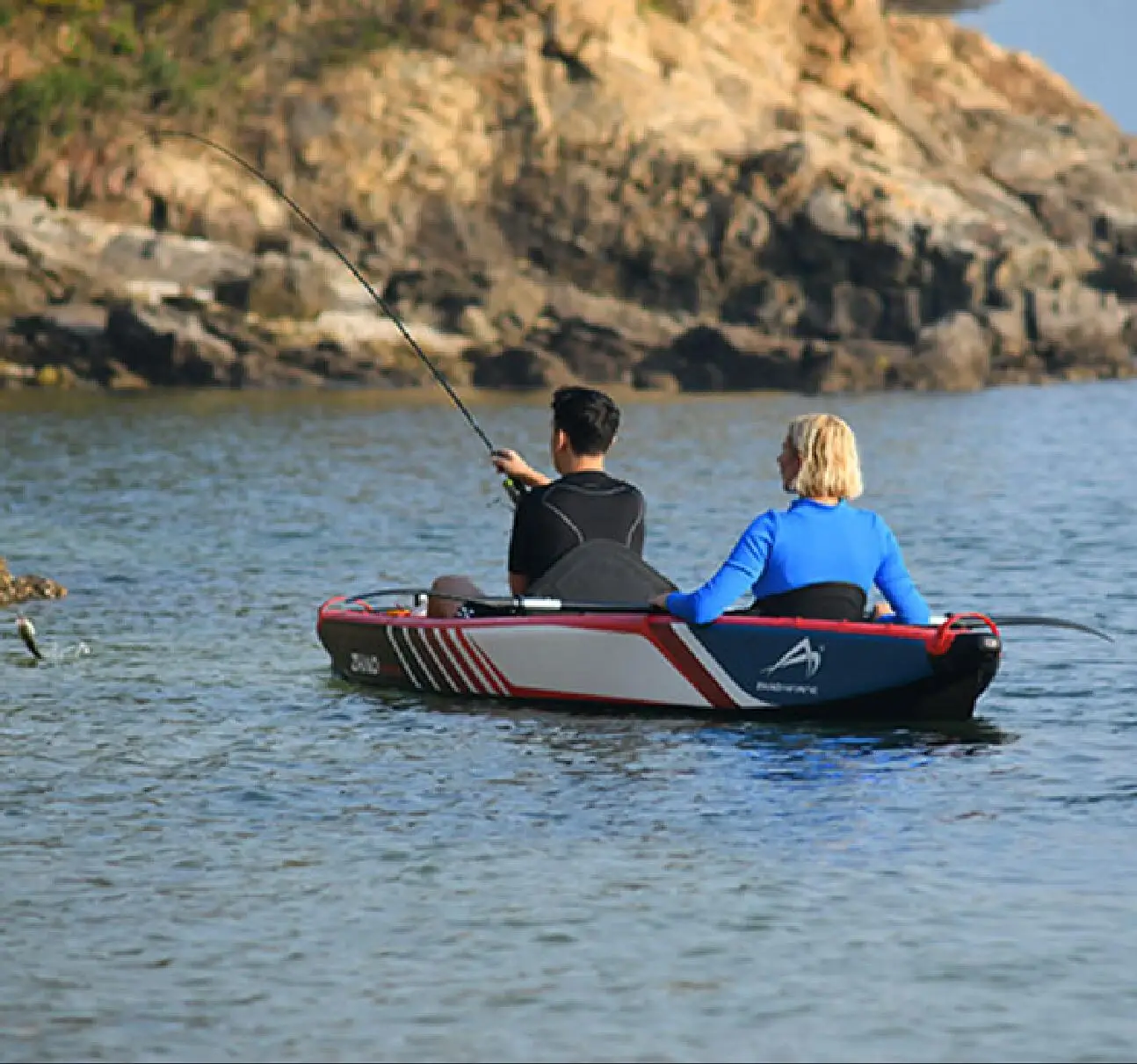 

Factory 4.1m New Develop Fishing Kayak Inflatable Boat 2 Seats Lakes & Rivers Kayak for 2 Person K2 Ocean Kayakxiaowoniu