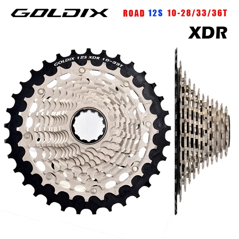 GOLDIX Road 12 speed cassette XDR 28T 33T 36T k7 steel cnc lightweight gear for road electronic shifting r9270 r8170