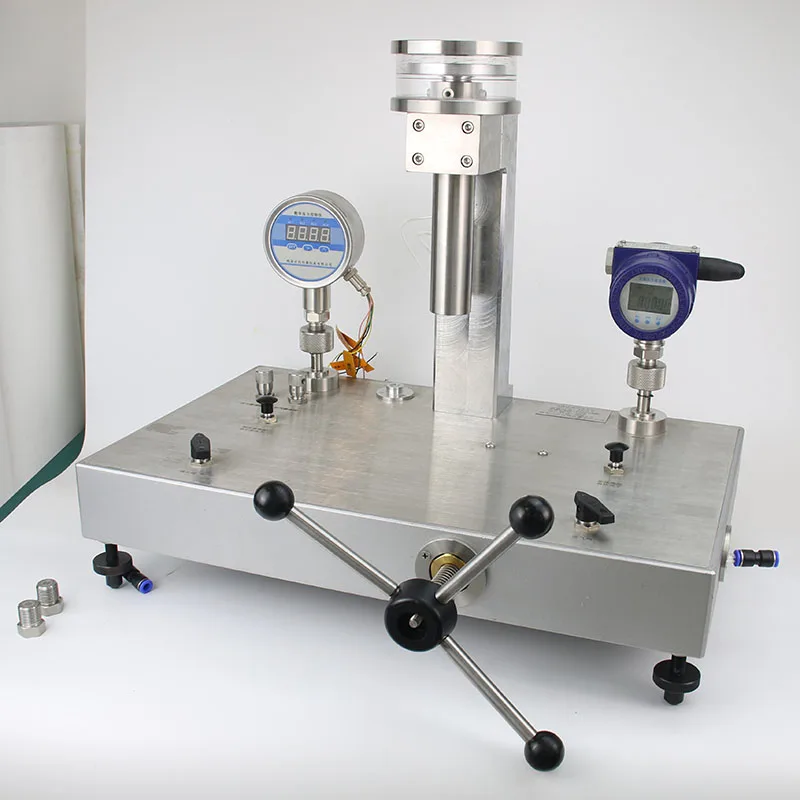 series gas dead weight tester for pressure gauges calibration