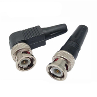 5/10pcs Solderless Bnc Straight Rubber Connectors Or Bnc 90 Degree Bent Rubber Wiring Male Q9 Surveillance Camera Plugs