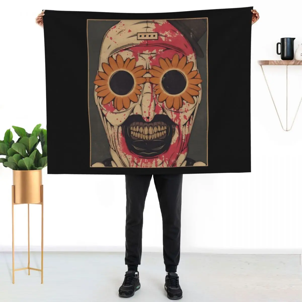 Terrifier Throw Blanket for sofa Hairys Camping Nap for winter Blankets For Baby Blankets