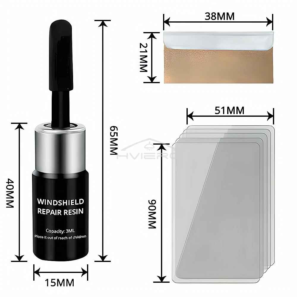 5 шт., инструмент для ремонта лобового стекла, уменьшающий агент, клей, оконная смола, набор из трех предметов, жидкий аппликатор для отверждения царапин, аксессуары