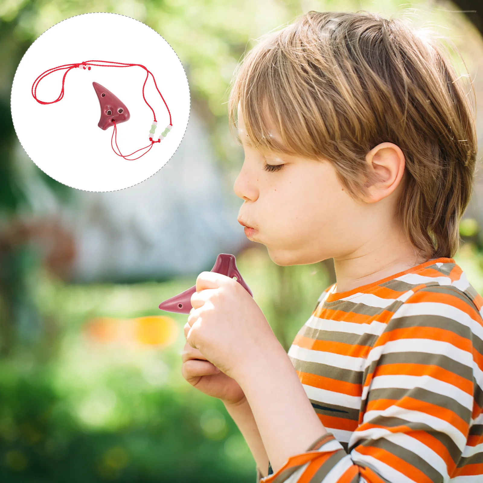 

Portable 6 Hole Mini Dolomite Ocarina Music Instrument Beginner Children Student Kid Gift Ethereal Tone Easy Carry