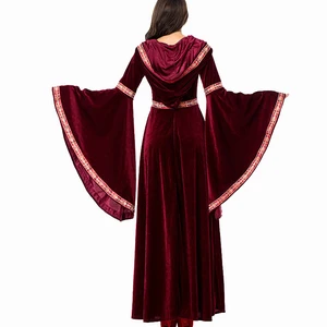 Başlık, gotik, retro, ortaçağ, kadın, uzun etek, cadı, parti kadınları için elbise, lüks, çocuklar için süslü elbise, yetişkin, vampir, Cadılar Bayramı 6 Büyük satış, cadı, seksi-no. 3