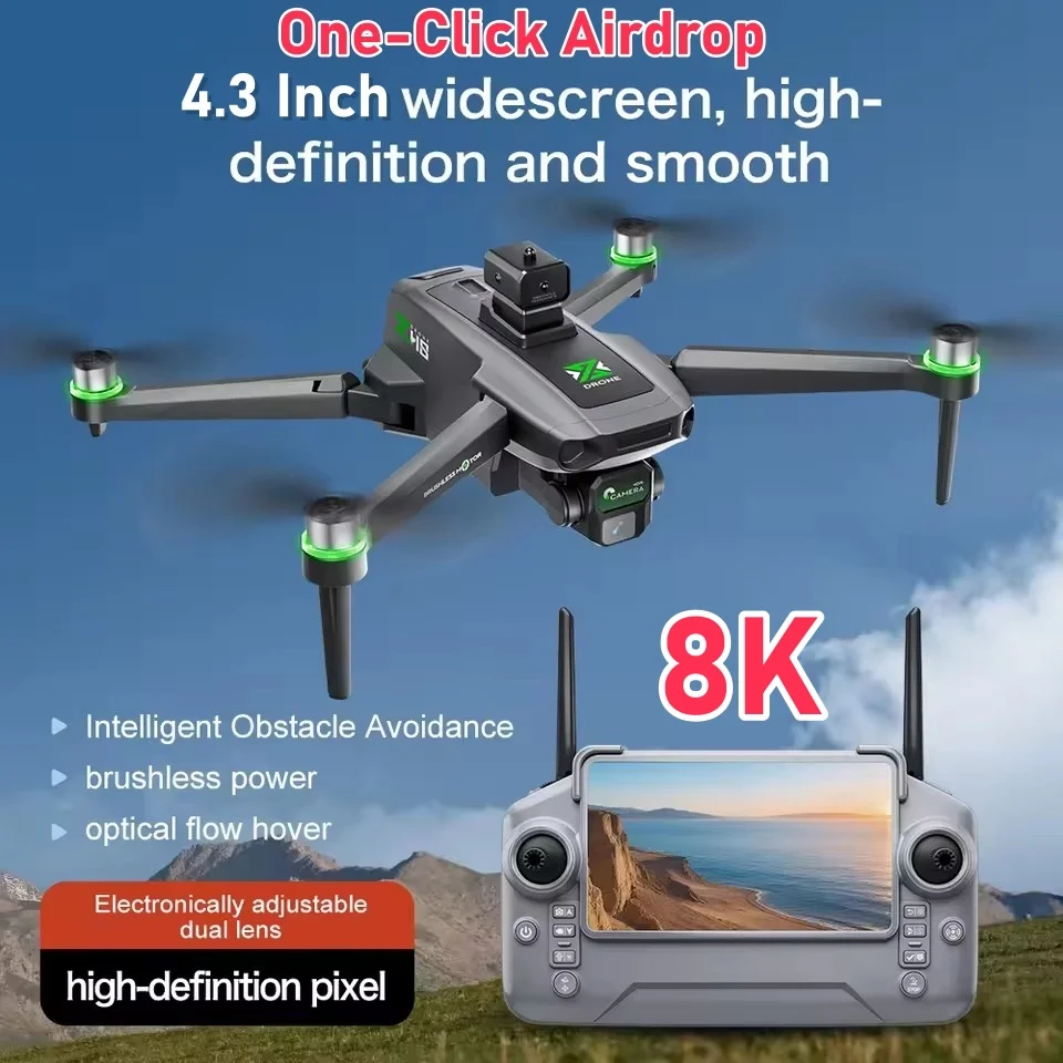 4.3 Inches Screen Brushless Helicopter Optical Flow Obstacle Avoidance Quadcopter Brushless Quadcopter Optical Flow Positioning