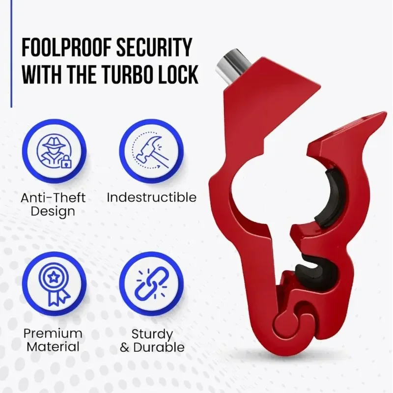Motorcycle Handlebar Lock Handlebar Brake Handle Solid Lock Imitating Steal Lock Pull Rod ATV Dirt Street Bikes Anti Theft