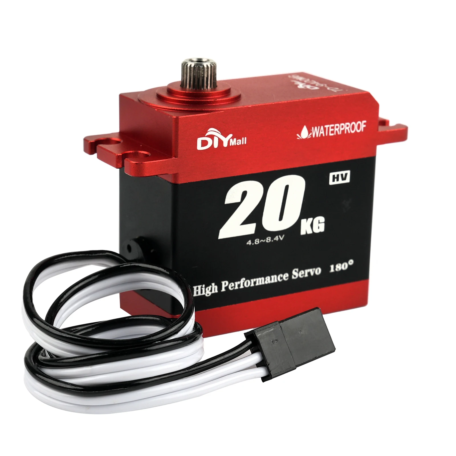 

Waterproof 20kg Digital Servo TD-9420MG - 0.1s High Speed Full Metal Gear for 1/8 1/10 1/12 RC Cars/Crawler/Baja (60B/70B)