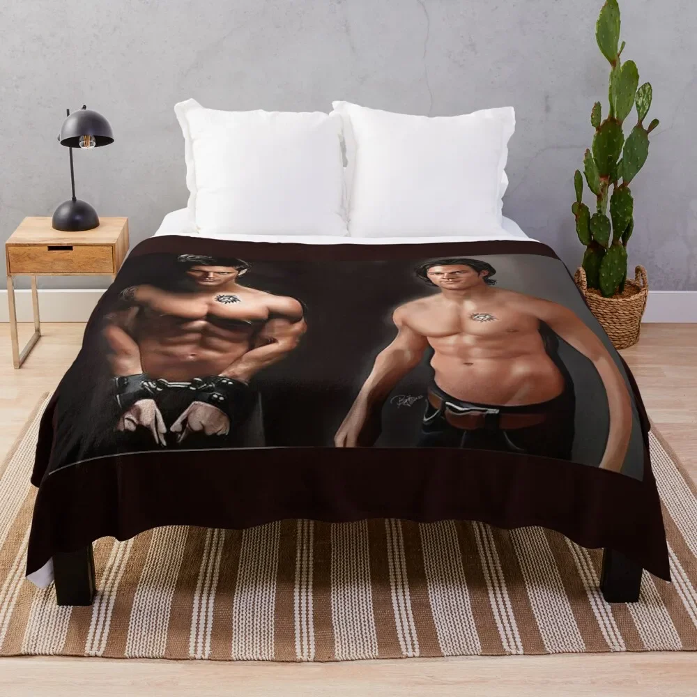 

SUPERNATURAL - Winchester brothers Throw Blanket Fluffy Cozy Throw Blanket for Home Decor
