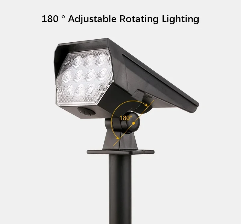 جديد 92 LED أضواء الحديقة الاستشعار الشمسية وأضواء الحديقة مقاوم للماء ومكافحة الشيخوخة الأرض/جدار جبل ساحة المناظر الطبيعية الإضاءة
