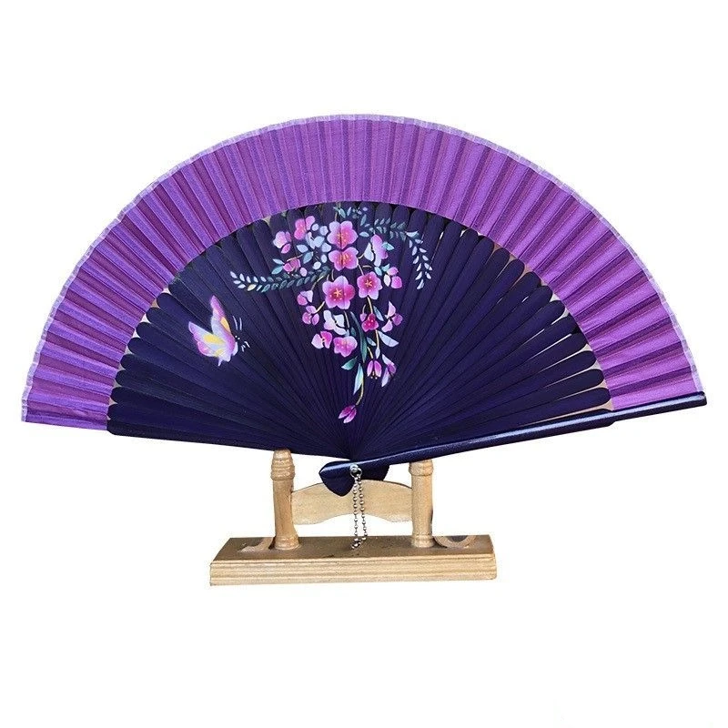 Retro Woman Girl Hand Fans Ventilador Classical Portable Summer Lady Folding Fan Chinese Women Hanfu Cosplay Props Hand Fans