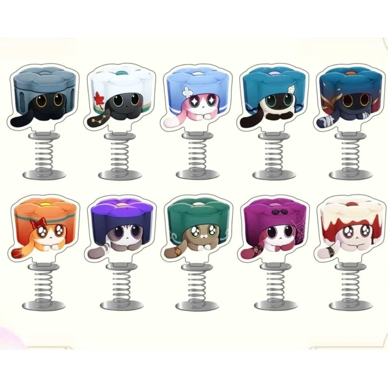 

Anime Honkai: Star Rail Dan Heng Blade Kafka Cosplay Acrylic Keychain Q Version Cat Fighter Stand Shake Model Plate Decor