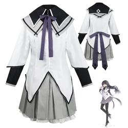 Anime Puella Magi Madoka Magica Cosplay Costume Homura Akemi Fighting Uniform Magical Girl Dress Halloween Christmas Party Sets