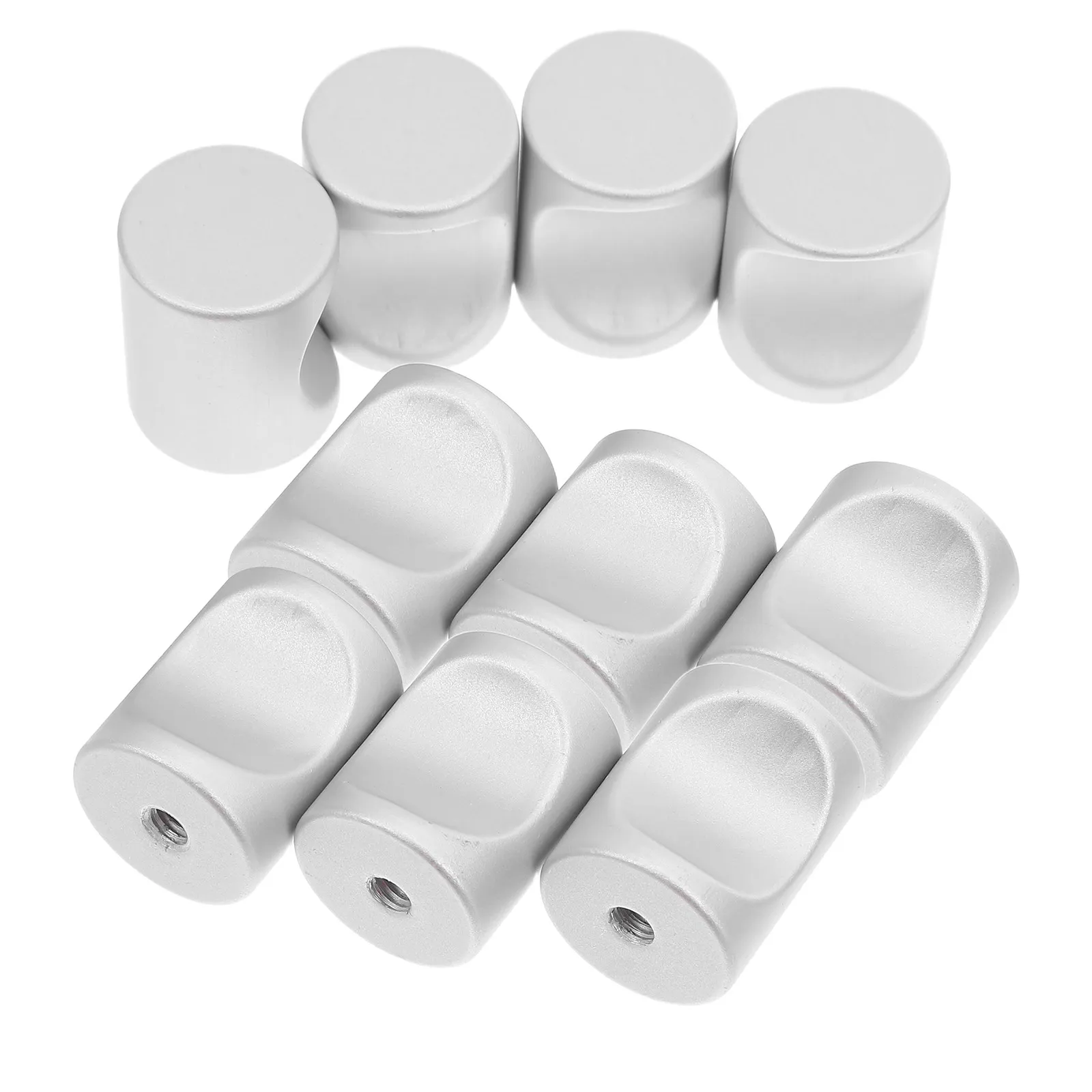 

20 шт. цилиндрических ручек-кнопок из алюминиевого сплава, современные минималистичные мебельные ручки с одним отверстием для шкафа