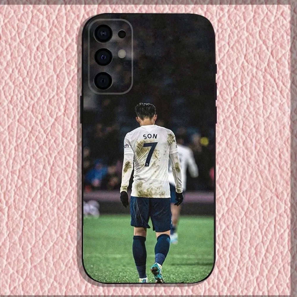 حافظة هاتف كرة القدم S-Son H-Heung-minS لهاتف سامسونج S25، S24، S21، S22، S23، S30، Ultra، S20، Plus، Fe، Lite، Note، 10,9,5G غطاء أسود