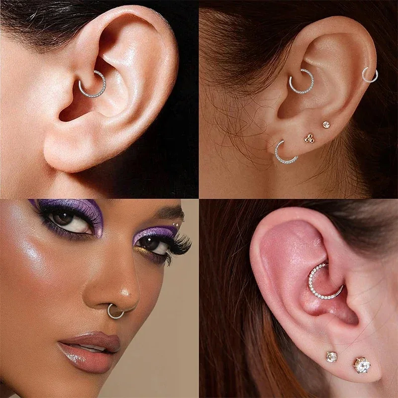 Surgical Steel Nose Rings Hinged Segment