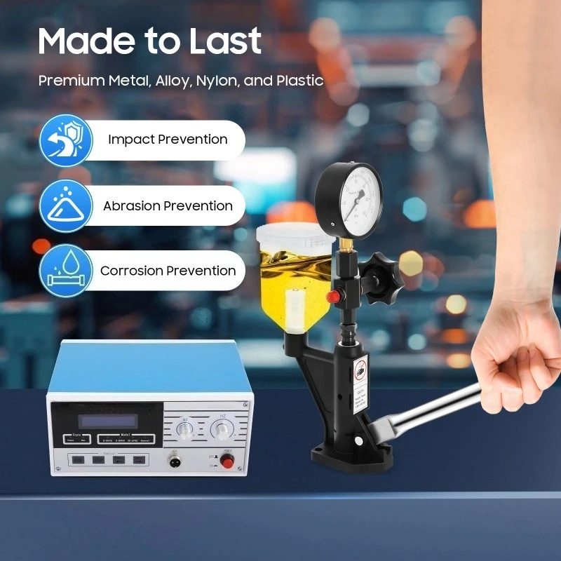 

Diesel Injector Tester Tool Kit, CR-C Multifunctional Common Rail Injector Tester S60H Fuel Nozzle Tester 0-60MPa Pressure Gauge