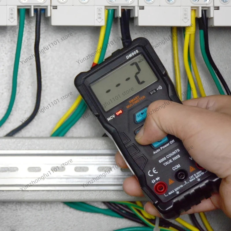 DM90S Digital Multimeter 6000 High Precision True RMS Auto Range Ammeter Voltmeter Smart Capacitor Temperature NCV Multimeter