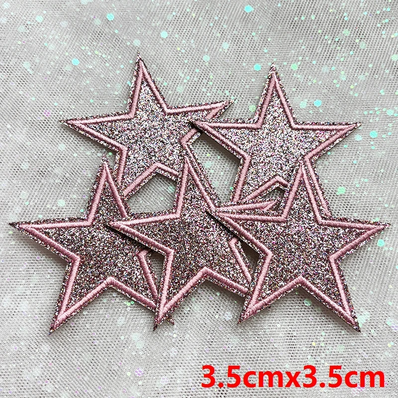 5 Stück Funkelnde Stern-Aufnäher zum Aufbügeln mit Glitzer-Pailletten für Jeanswesten, Funkelndes Kawaii-Style-Accessoire, DIY-Geschenke – Detail 38